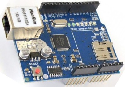 Arduino        Ethernet shield for Arduino W5100 SHD020