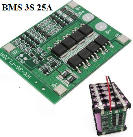 BMS 3S 25A     3  HX-3S-FL25A-A