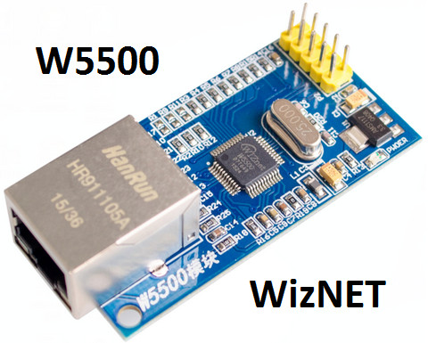   Ethernet W5500 WizNET   RJ45  