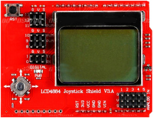 LCD4884 Joystick shield V3 LCD nokia 5110