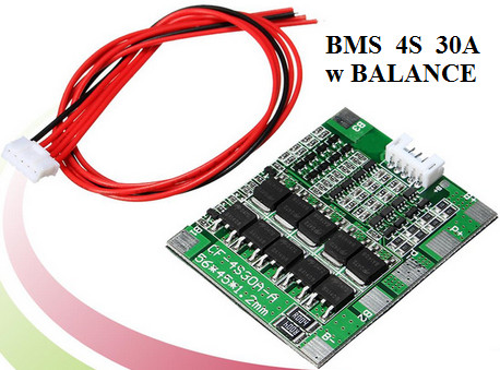 BMS 4S 30A балансир заряд защита на 4 банки лития до 30 Ампер
