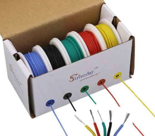 силиконовые провода 5 цветов в коробке